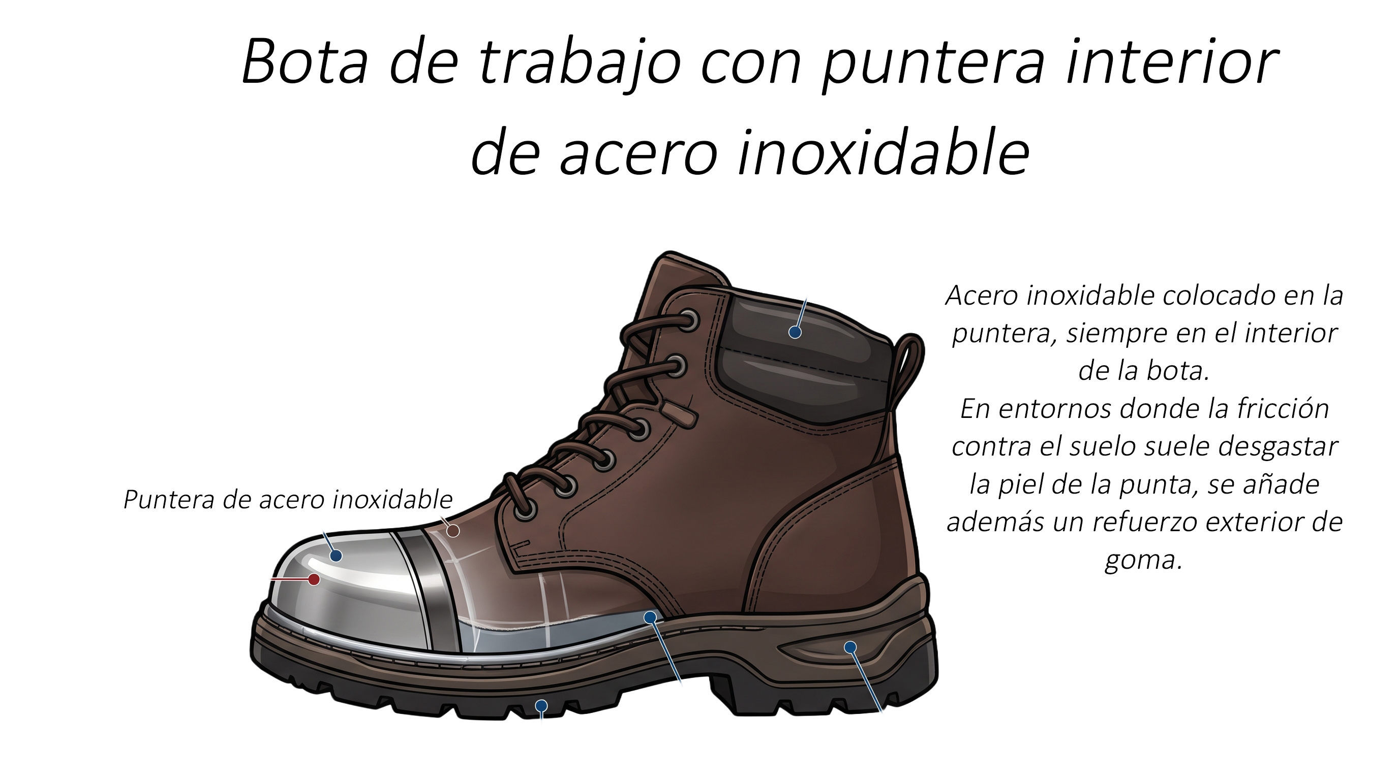 image punta bota inox