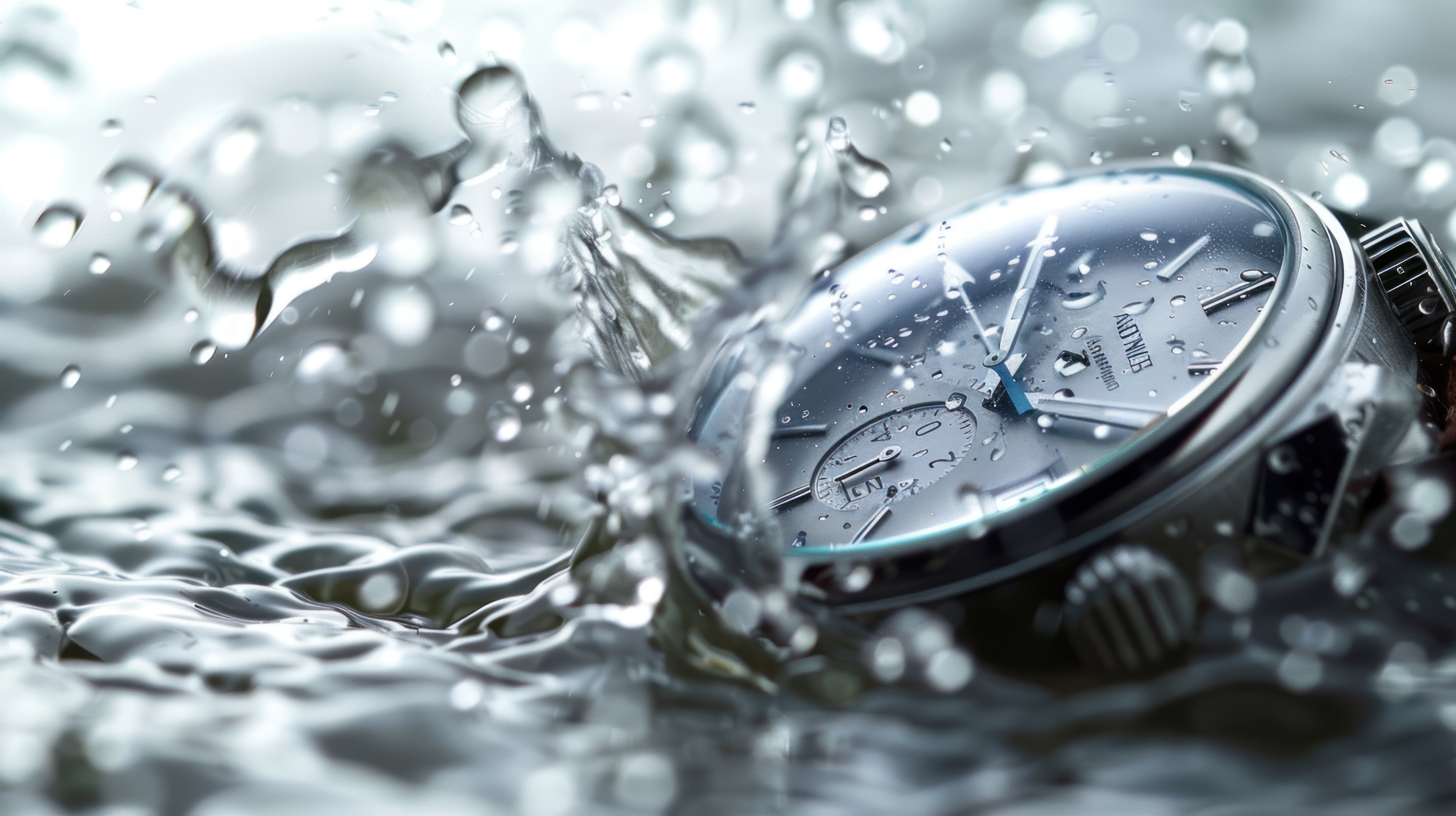 closeup-view-beautiful-luxury-fashionable-silver-men39s-watch-with-water-splashai-generated