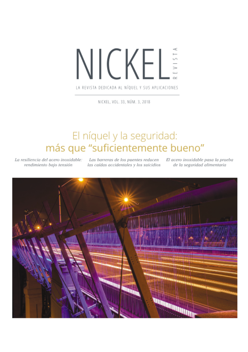 Nickel Vol33 N3 2018 - El níquel y la seguridad: más que “suficientemente bueno” Nickel Vol33 N3 2018 - El níquel y la seguridad: más que “suficientemente bueno”