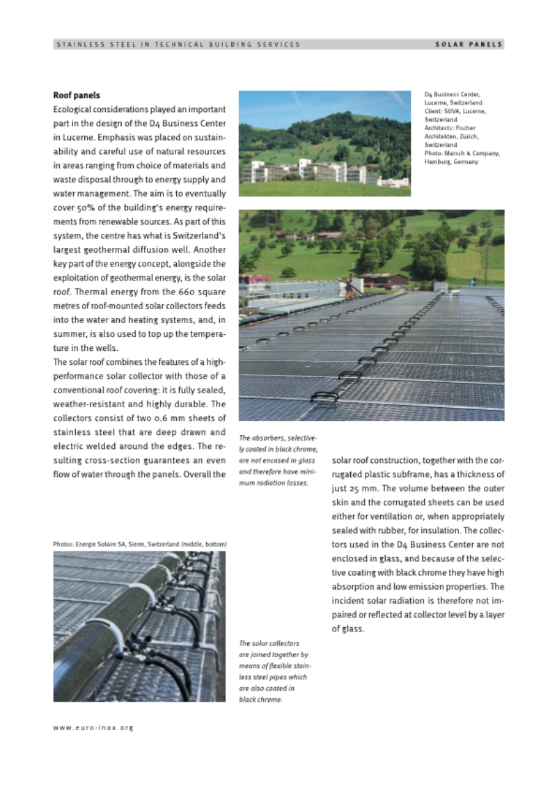 Roof panels - Solar panels
