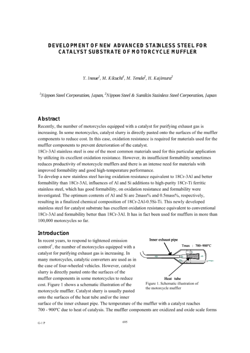 Proceedings of the 6th Stainless Steel Science and Market Conference, 10-13 June 2008, Helsinki. PART 16: AUTOMOTIVE POSTERS Proceedings of the 6th Stainless Steel Science and Market Conference, 10-13 June 2008, Helsinki. PART 16: AUTOMOTIVE POSTERS