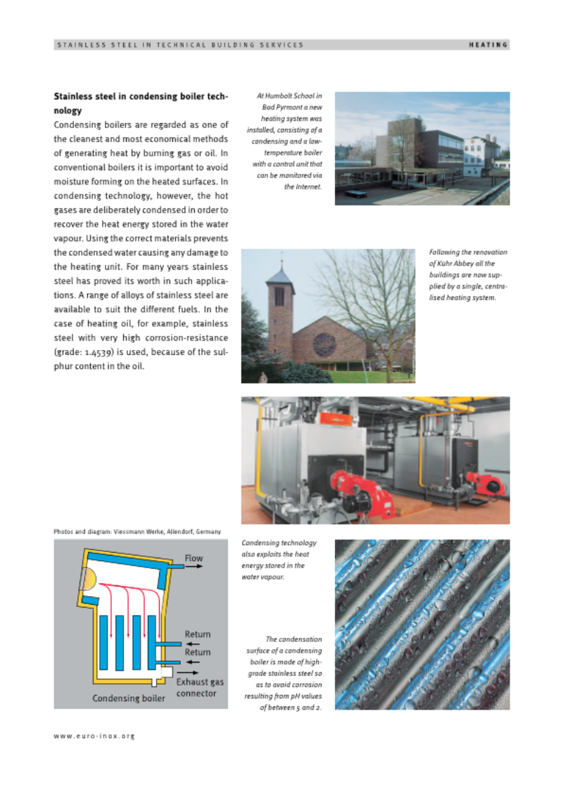 Stainless steel in condensing boiler technology - Heating