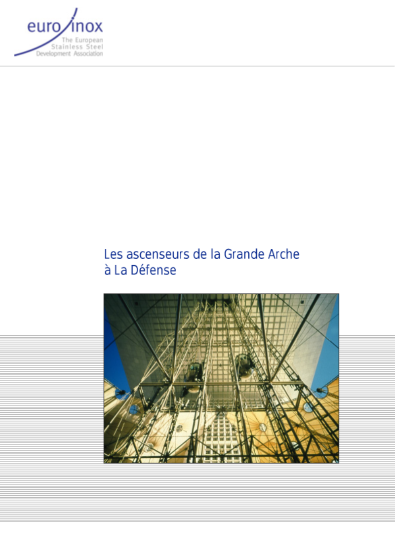 Les ascenseurs de la Grande Arche à La Défense