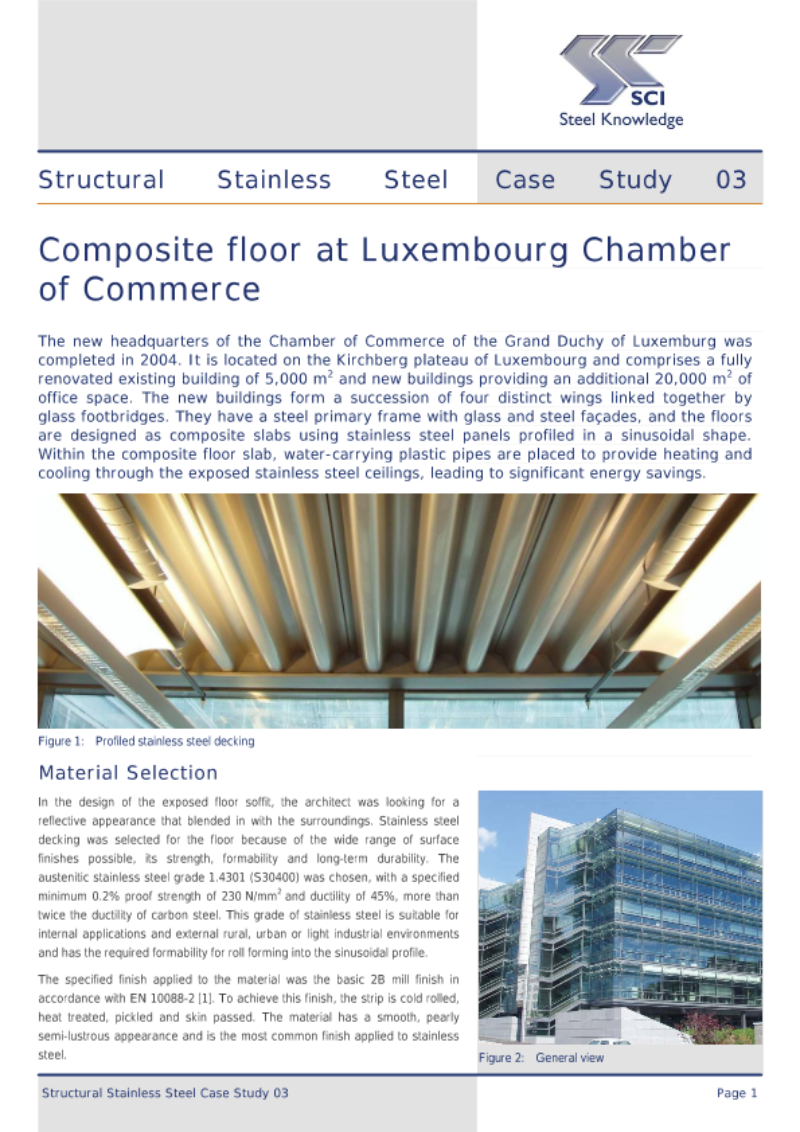 Composite Floor at Luxembourg Chamber of Commerce